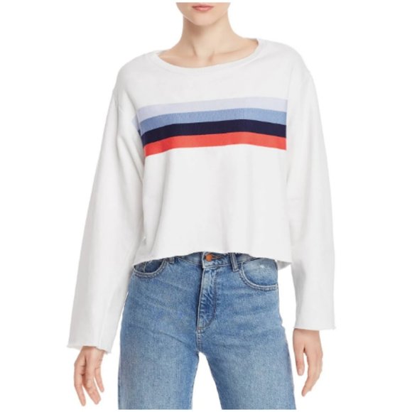 Sundry Fossler Multi-Stripe Crew Pullover Sweatshirt, M NWT - Picture 4 of 13
